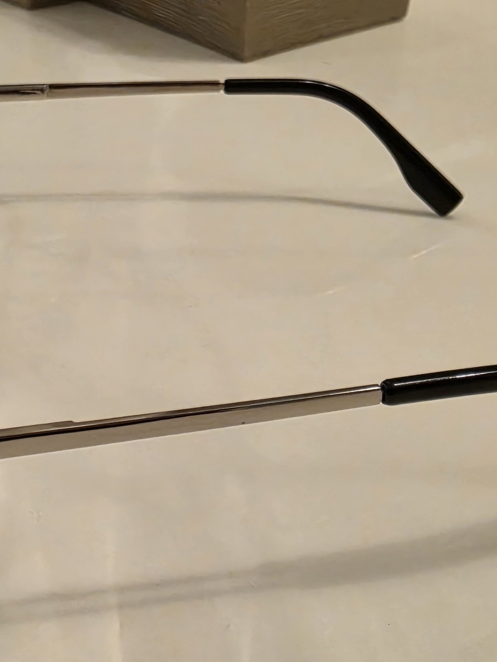 Men's Black and Silver Eyeglass Temple Arms - Classic Replacement